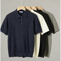 Trendy men's short-sleeved sweater
