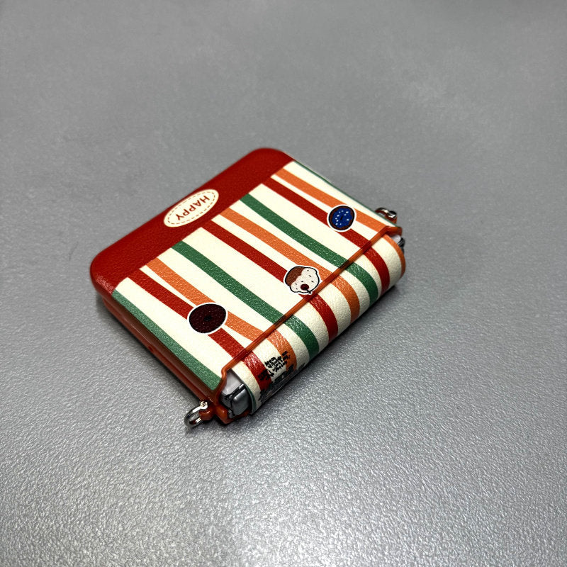 Side flap Striped Cake Glitter Phone Case