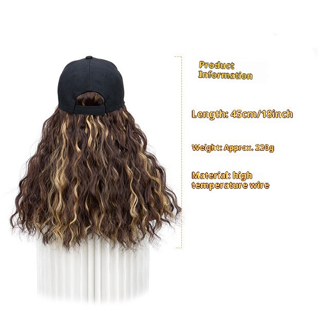 Capuchon de cheveux de taille moyenne avec perruque en une femme