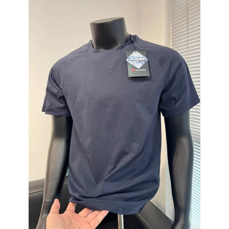 Ice Silk Stretch Fitness T-shirt à manches courtes en gros