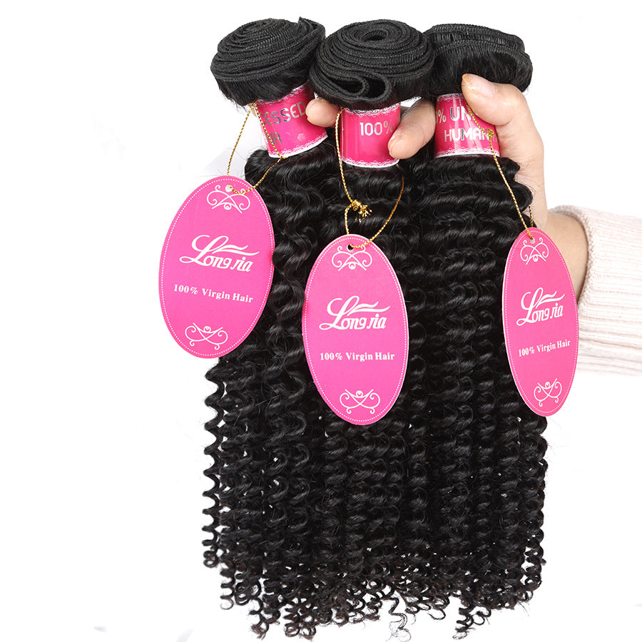 10A Ensembles de cheveux humains brésiliens profond bouclé Weave