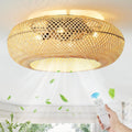 Lumière de plafond télécommandée de style Bamboo-weave
