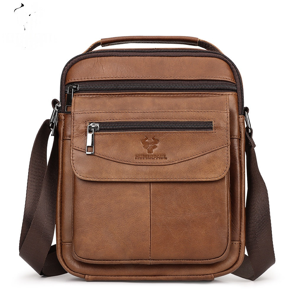 Sac à dos pour hommes occasionnels en cuir de vache plein grain