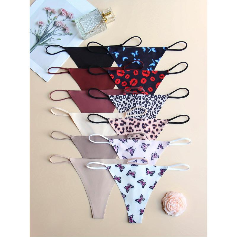 Léopard-empreinte Viscose Low-rise Slips