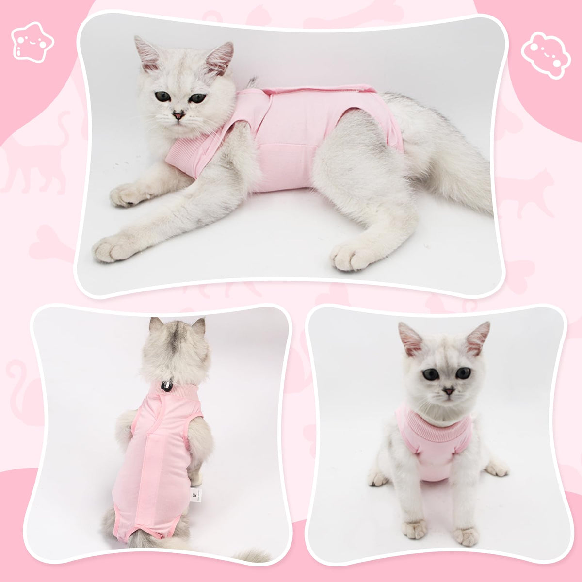 Cat Recovery Suit Cat Onesie pour les chats après chirurgie pour les blessures abdominales Cat Onesie pour Ca