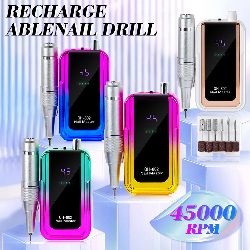 45,000 RPM perceuse de ongles électriques avec moteur sans brosse pour enlèvement de gel
