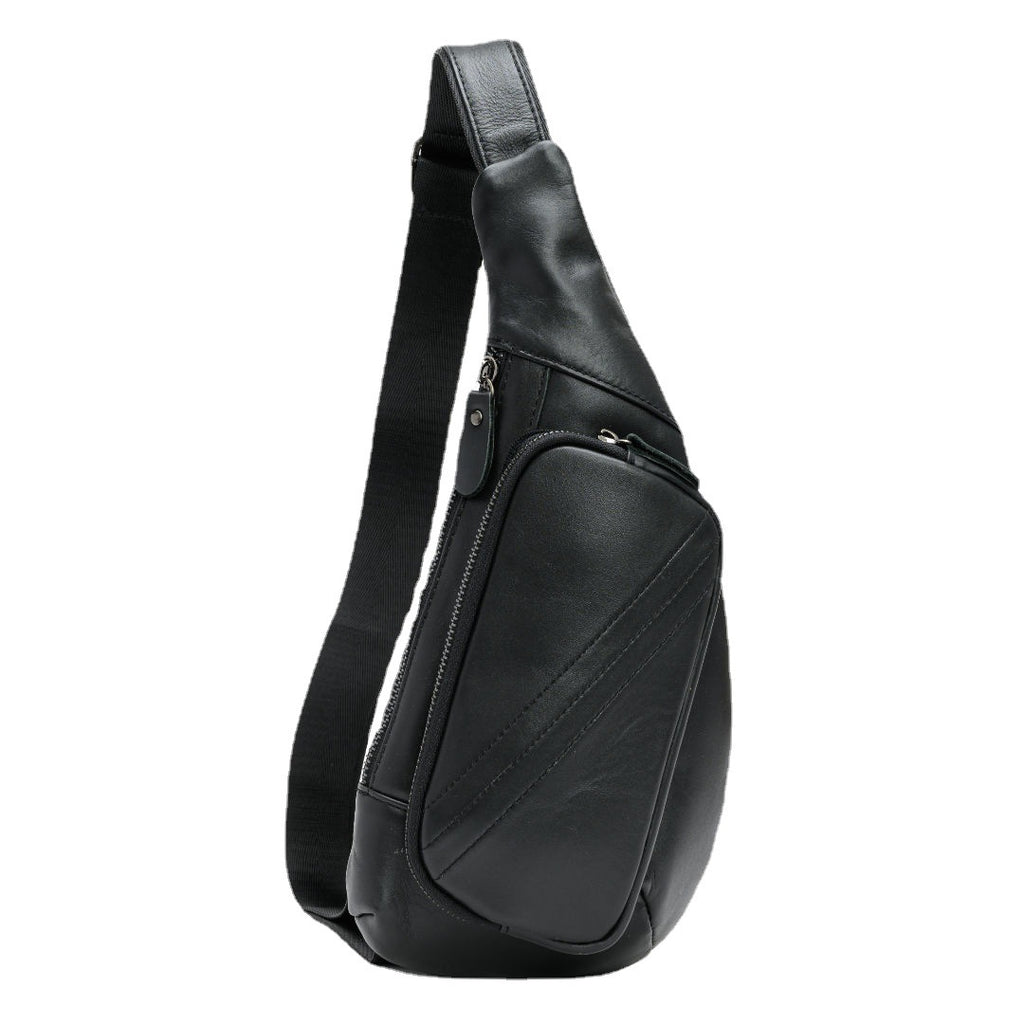 Sac de poitrine en cuir véritable pour les hommes
