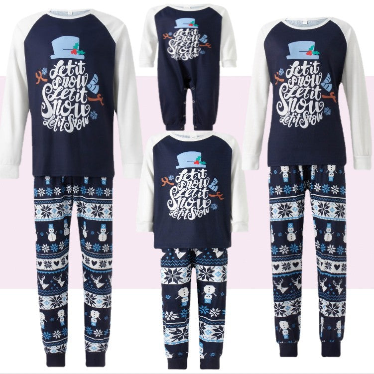 Année Parent-enfant Outfits L'automne porte pour la famille de trois ou quatre manches longues Noël Ho