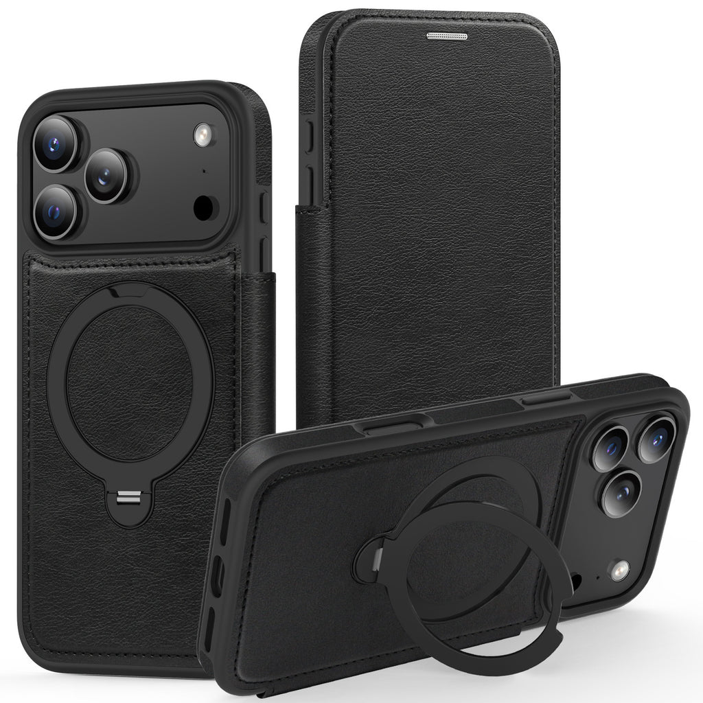 Magnetic Bracket Protection Mobile Phone Shell Flip Leather Case
