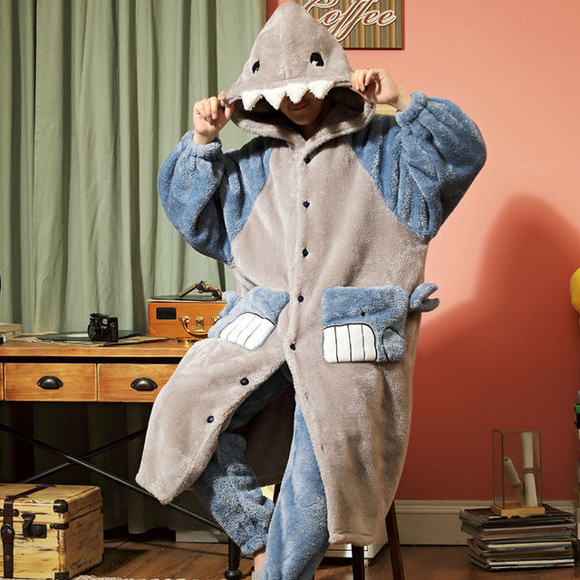 Ensemble de pyjama à capuchon en flanelle épaisse pour couples
