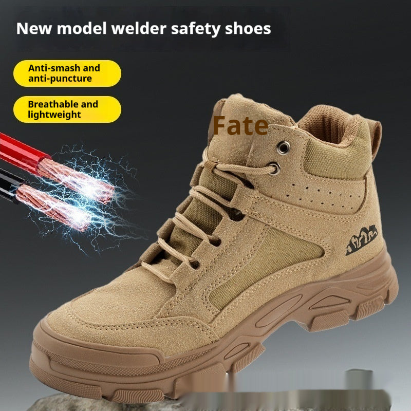 Hommes anti-smashing et chaussures de sécurité résistant à la perforation