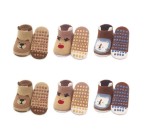 Chaussettes de bateau antidérapantes pour bébés garçons et filles Chaussettes de trampoline pour nourrissons