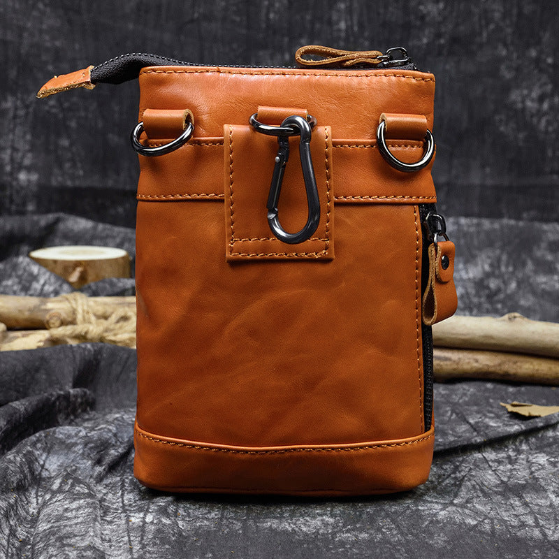 Sac de ceinture en cuir pour homme Crazy Horse