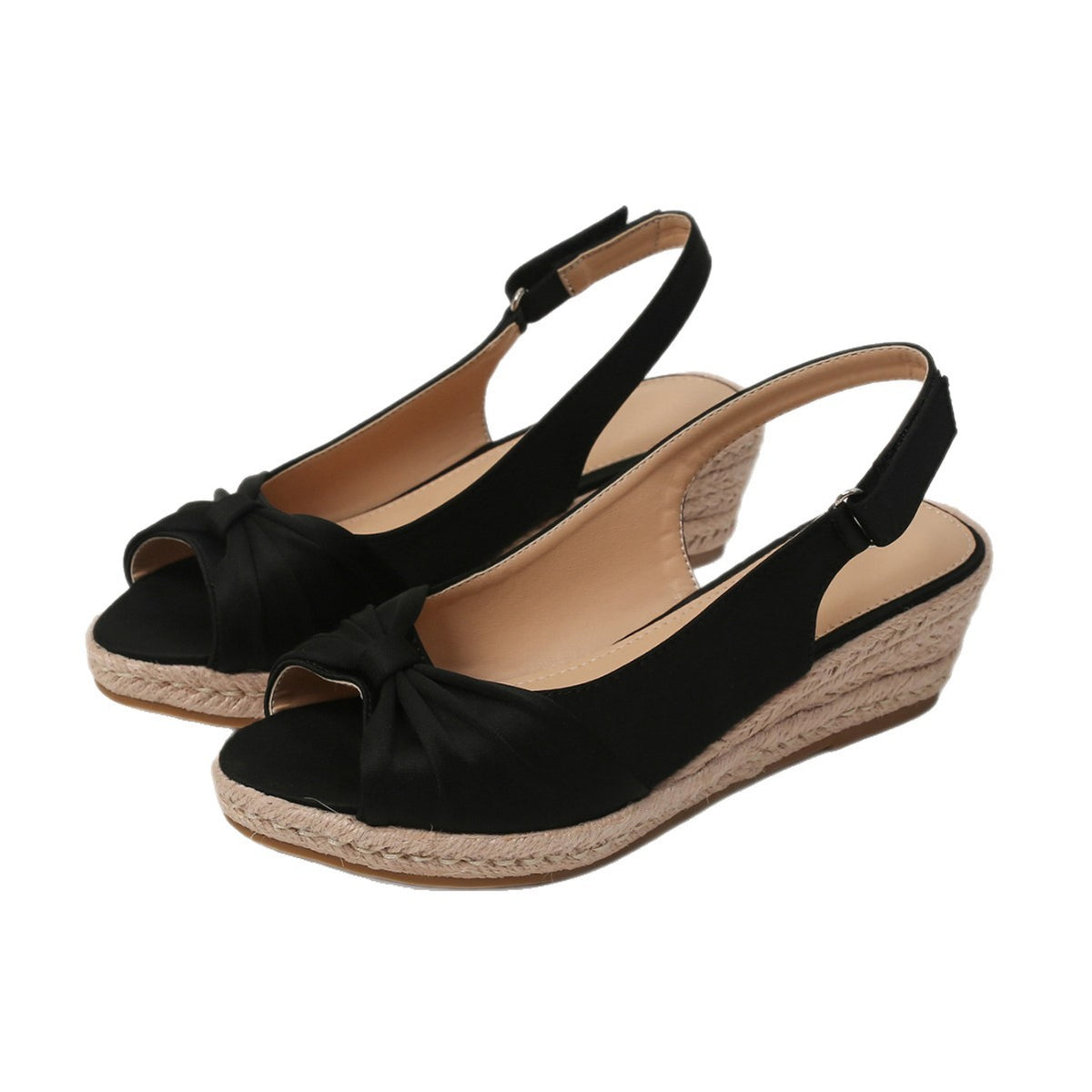 Sandales à bout ouvert Bow-tie pour femmes