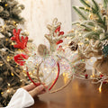 Bandeau de Noël femelle à paillettes de la corne de l'or