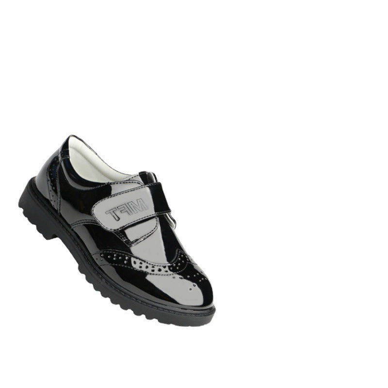 Garçons Chaussures en cuir Campus étudiant Black British Style