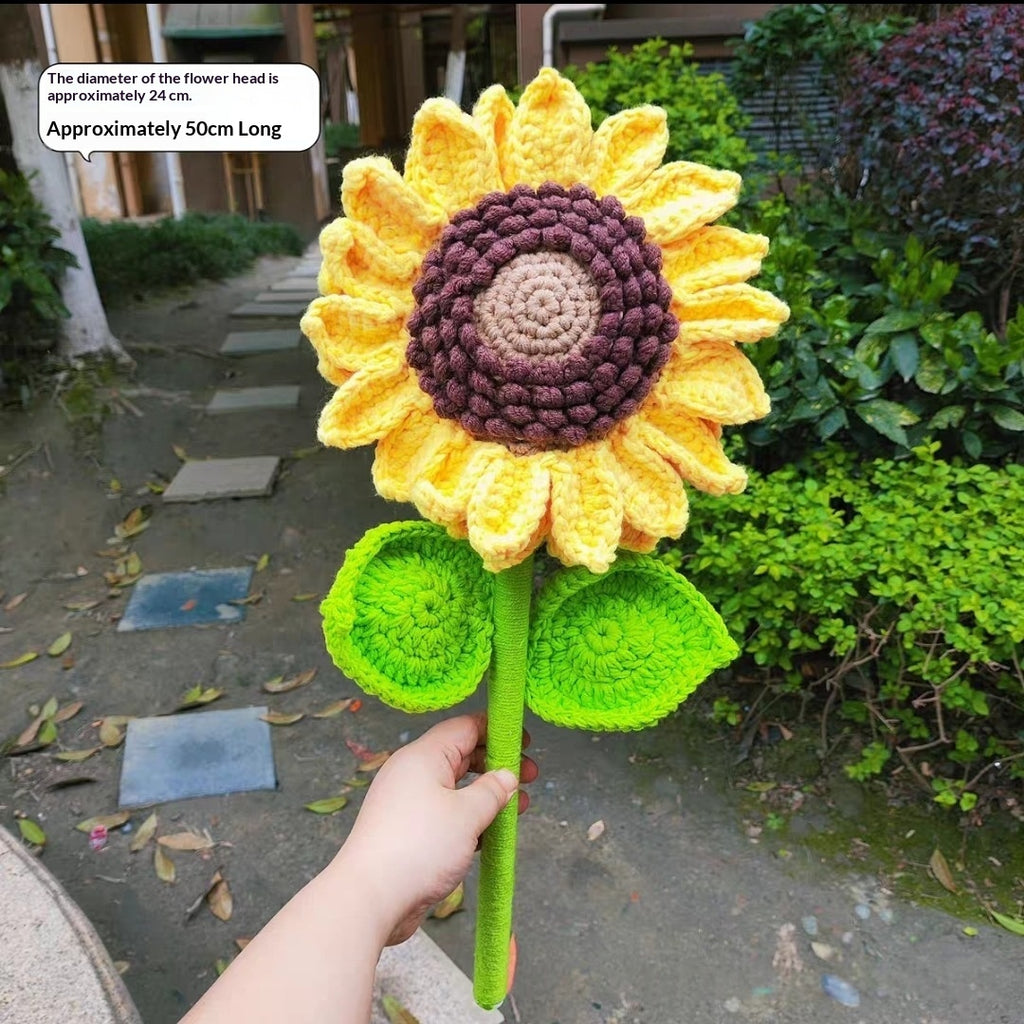 Bouquet tricoté et crocheté