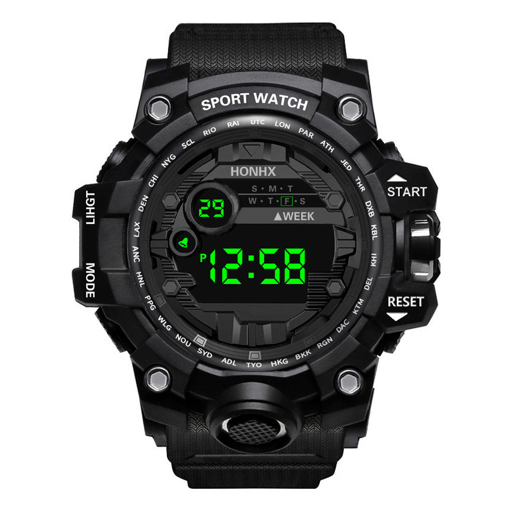 Montre électronique multifonctionnelle de sport étanche pour hommes