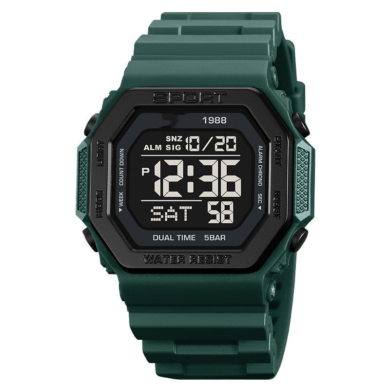 Montre électronique d'extérieur pour hommes Multifonctionnelle