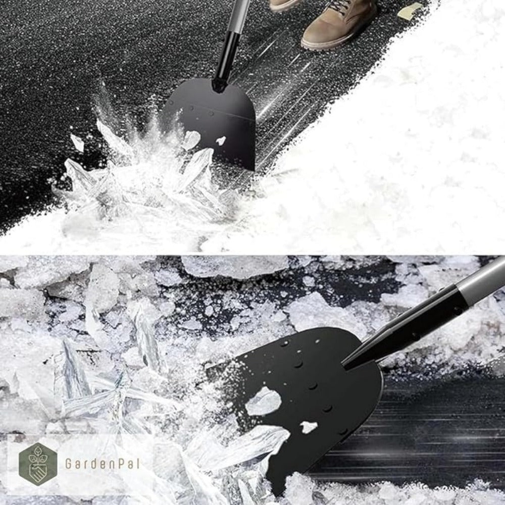 Black snow shovel