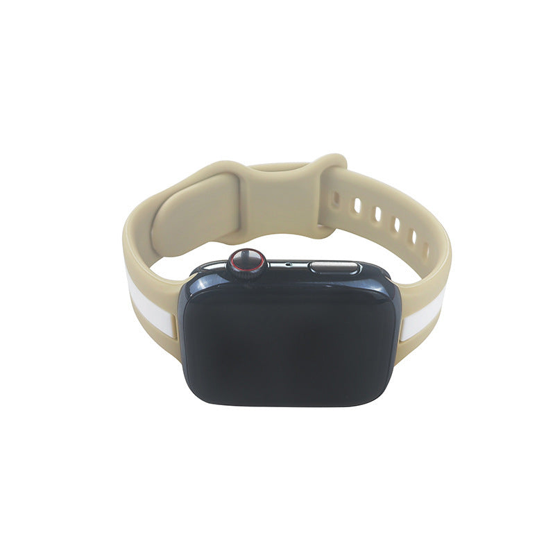 Deux tons rayures de bracelet Contraste Color Sports