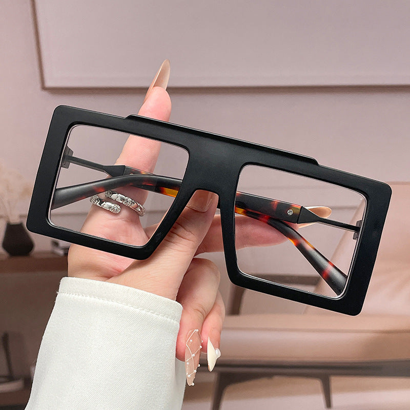 Cadres de lunettes à grand cadre Square Blue-light-blocking pour femmes