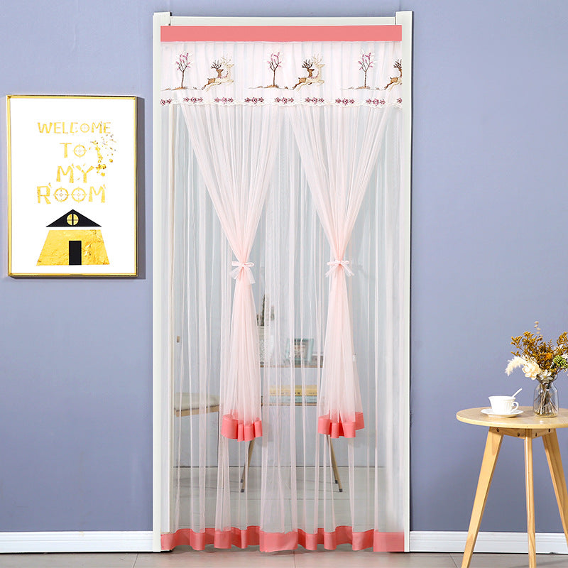 Tissu de rideau résistant aux moustiques sans punch Mesh Rideaux Chambre Dentelle Partition Four Seasons