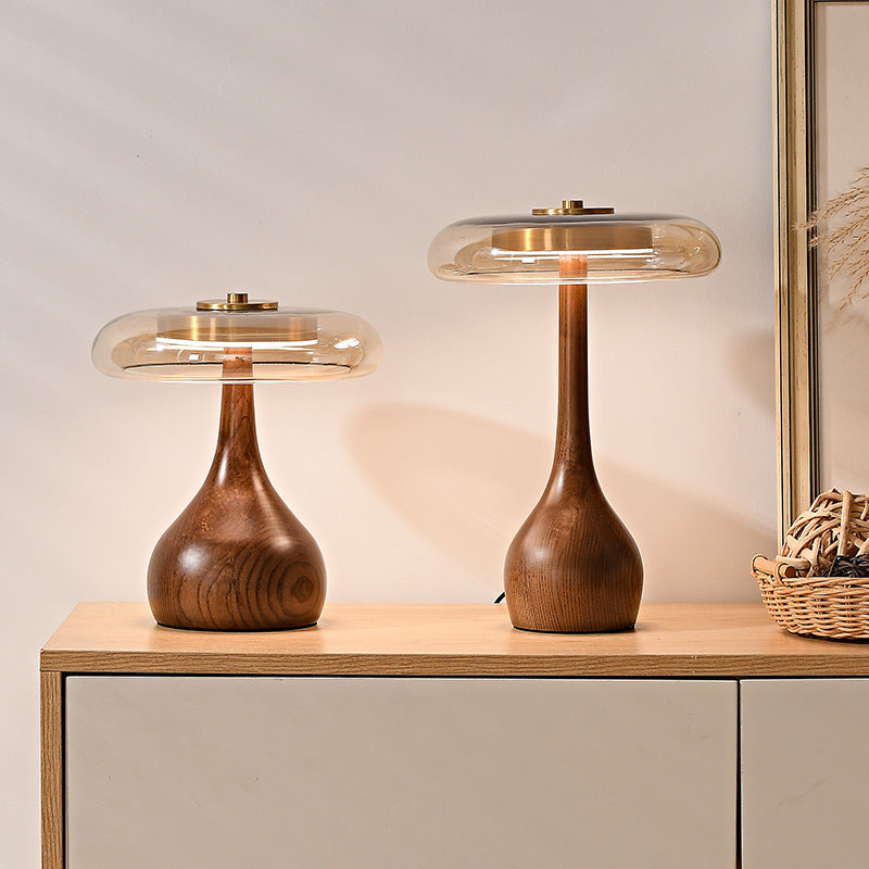 Lampe de chambre à coucher en bois massif Japonais Retro
