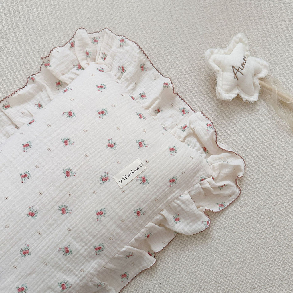 Coussin en coton floral de style coréen Gauze