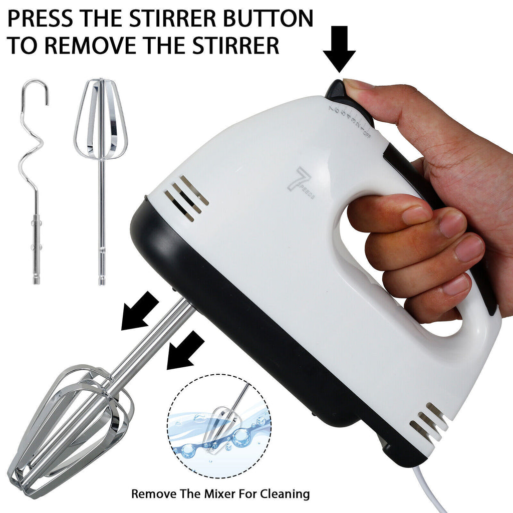 Mélangeur électrique à main Whisk 7 vitesse de mélangeur de cuisine Egg Beater crème mélangeur de gâteau