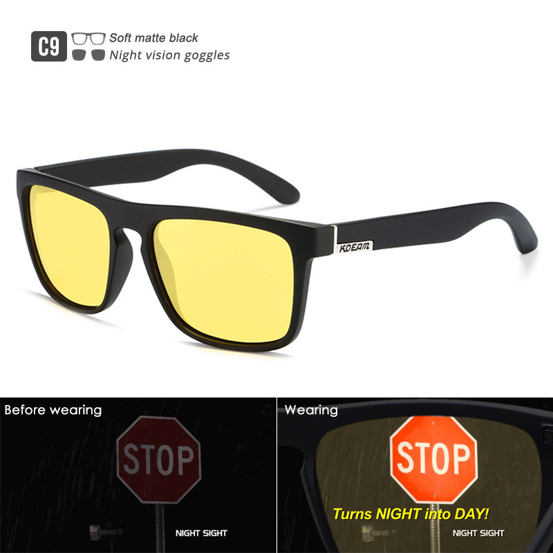Boite Lunettes de soleil de conduite colorées Lunettes de soleil de sport polarisé pour hommes
