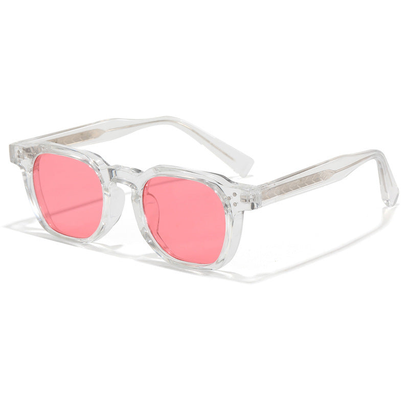 Lunettes de soleil vintage carré épaisses pour hommes femmes