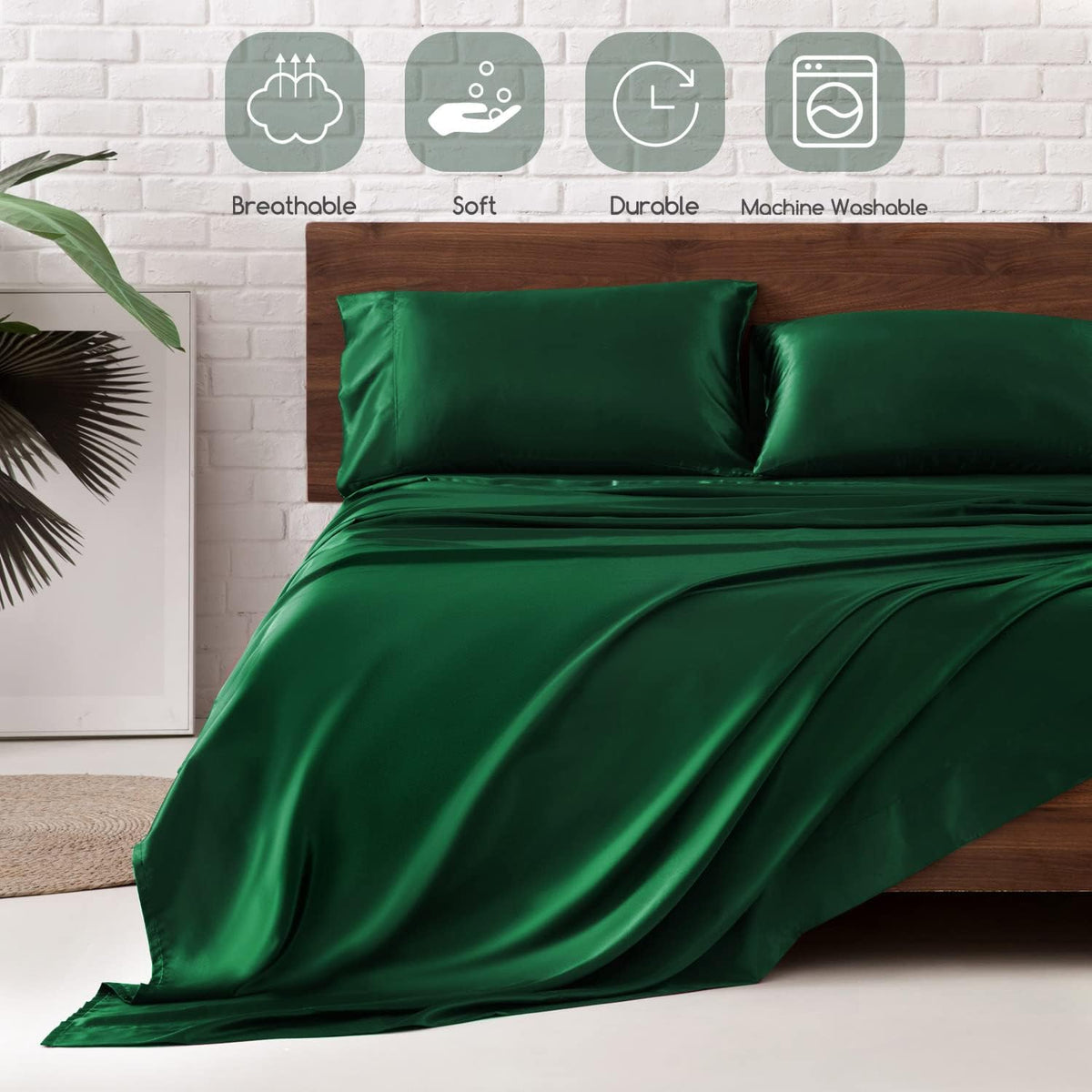 Ensemble de draps Satin 4 pièces