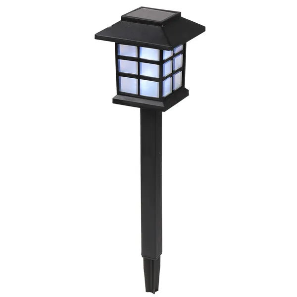 8pcs lumière de jardin de lanterne solaire LED blanche
