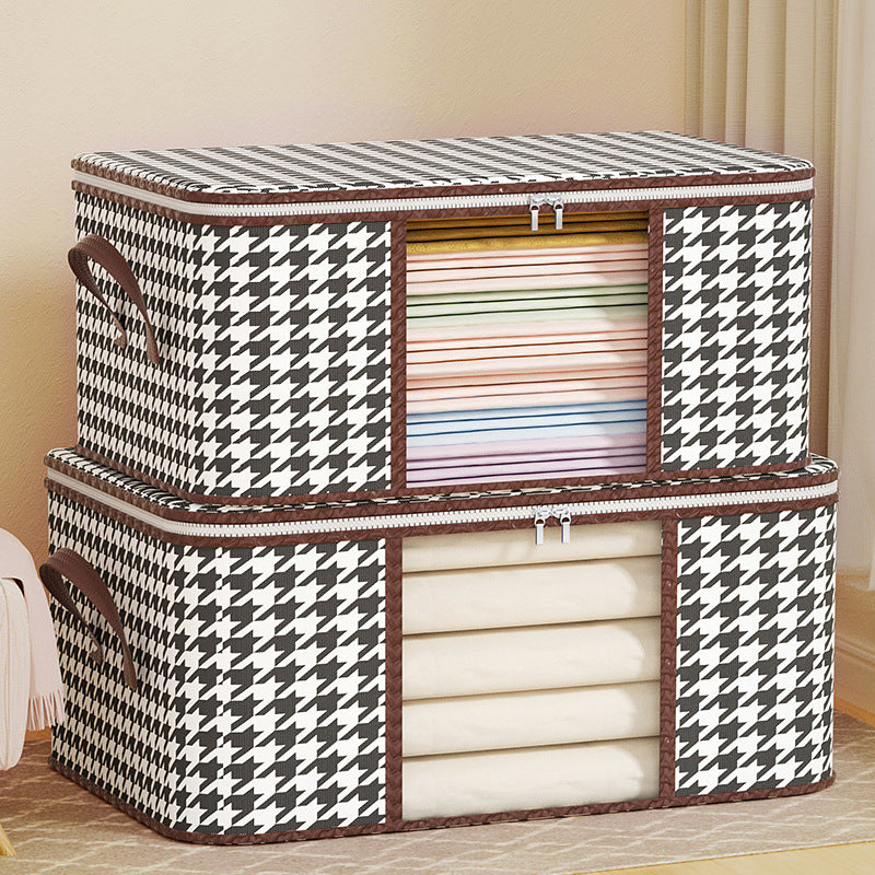 Houndstooth Visual Buggy Bag Vêtements Coffret de rangement