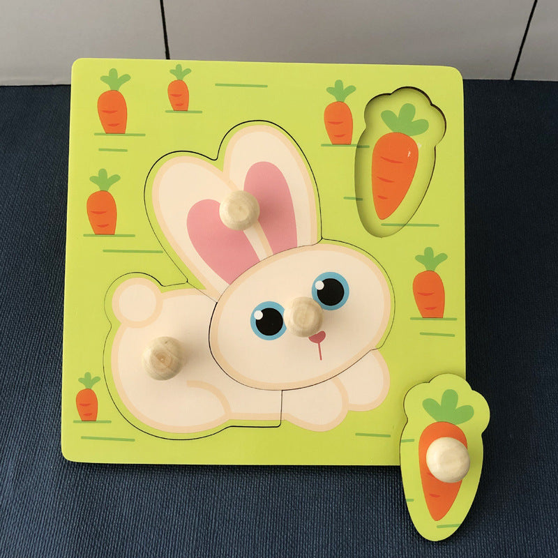 Hand Holding Puzzle Board Enfants Montessori éducation précoce Perception Jouet éducatif