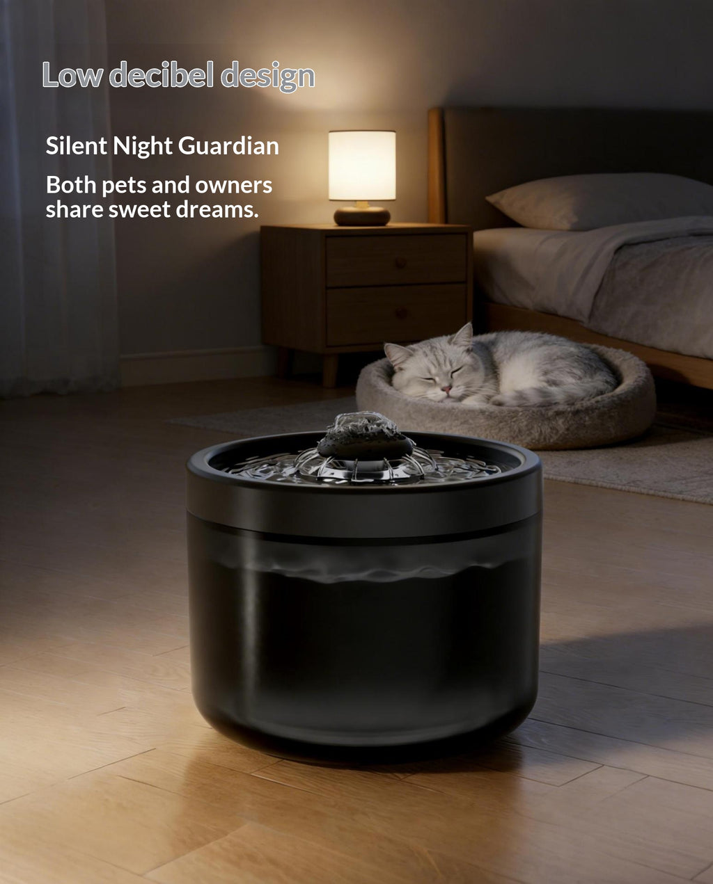 Filtrage automatique Fontaine d'eau pour animaux de compagnie circulant