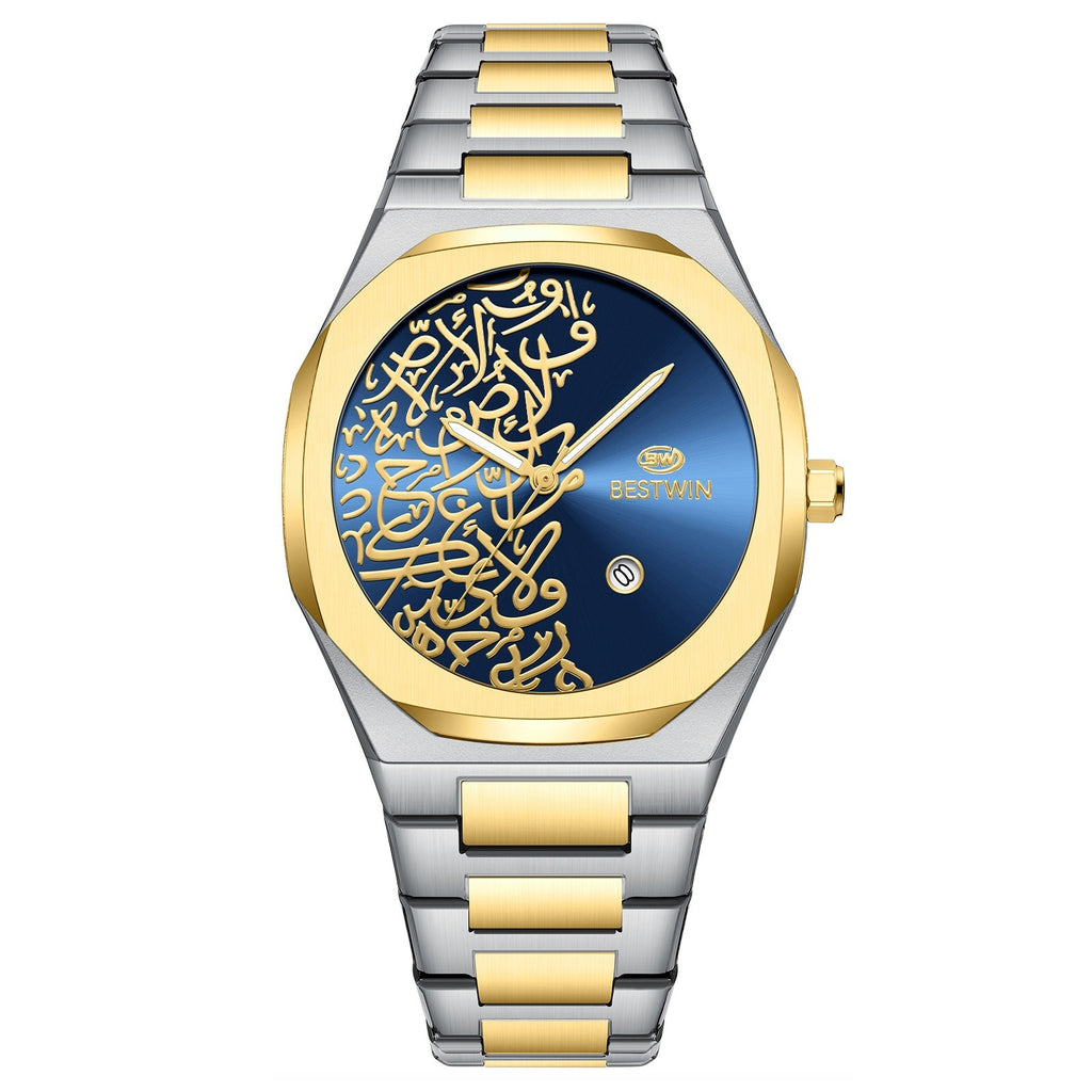 Montre homme Quartz avec un motif en marbre