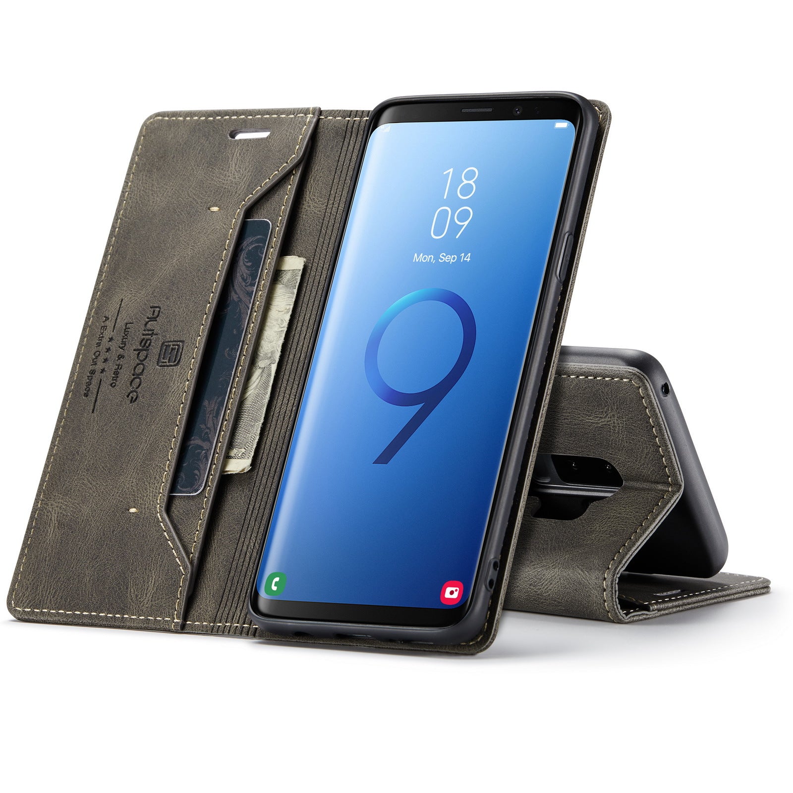 Dossier de téléphone Flip carte anti-dégaussing