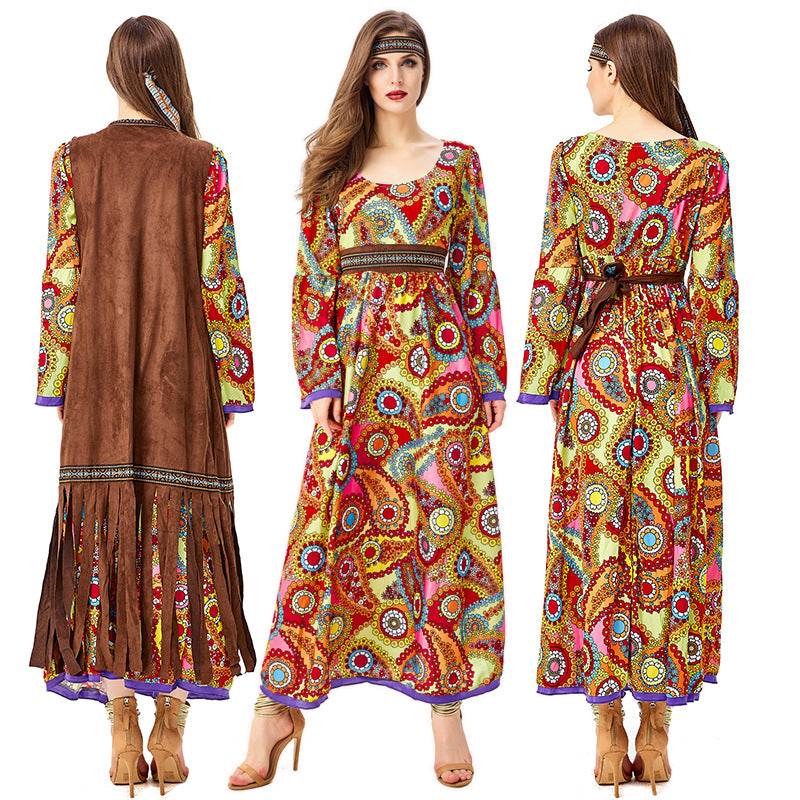 Vieille Déesse Tribal Primitive Disco Hippie