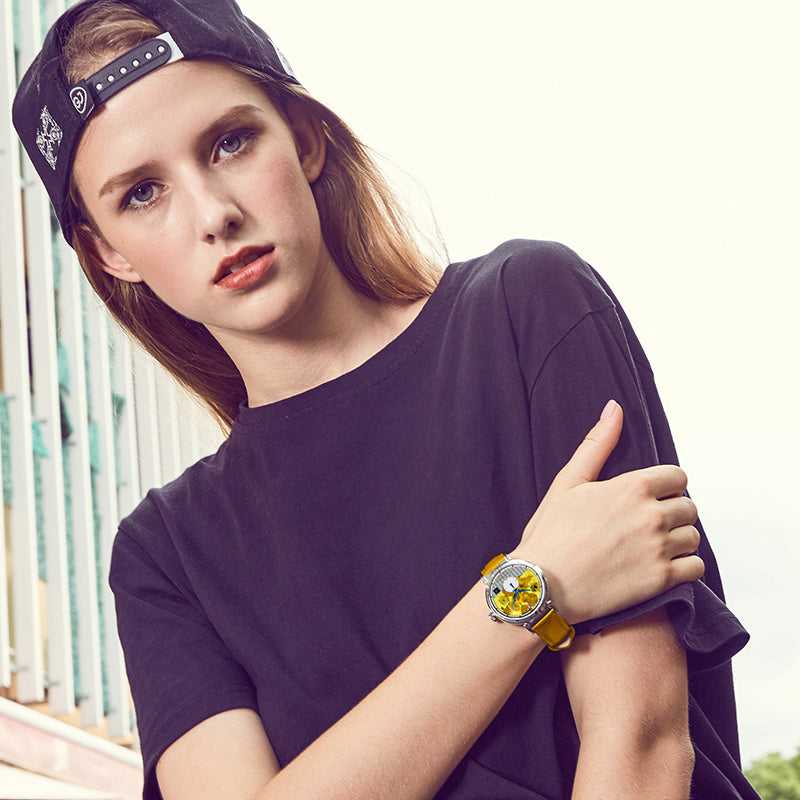 Van Gogh Petites Secondes Bracelet en cuir à main Montres pour femmes
