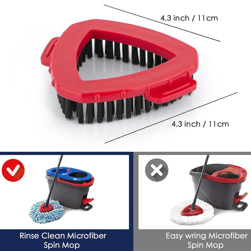 Tête de rechange pour brosse de nettoyage triangulaire