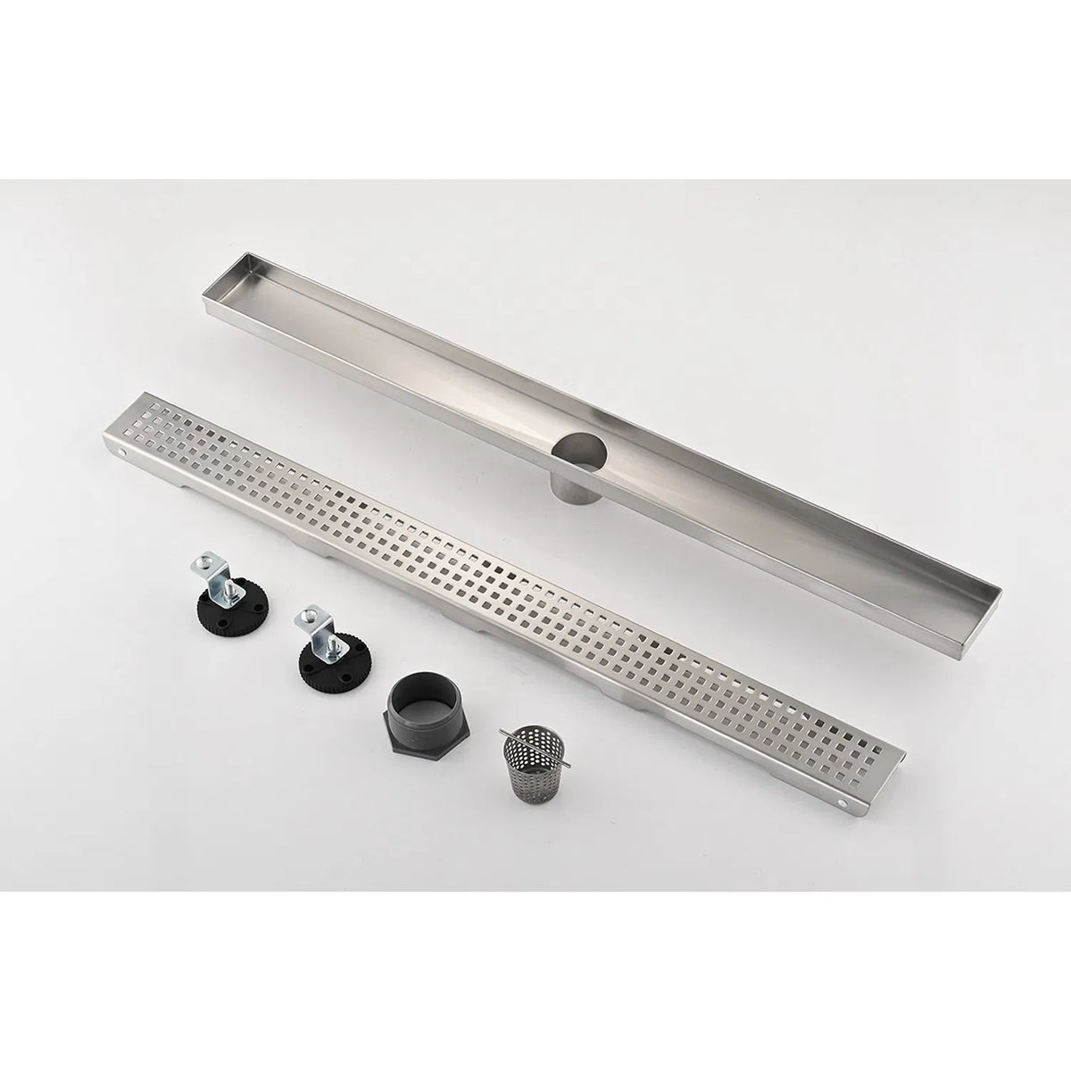 Drain de douche linéaire 36 pouces avec grille rectangulaire amovible
