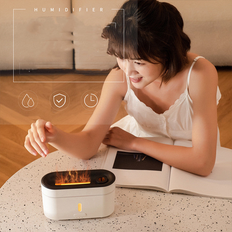 Lampe de Flame Humidificateur Aromathérapie Machine Maison Lampe de Flame Fog Spectrometer Humidifie