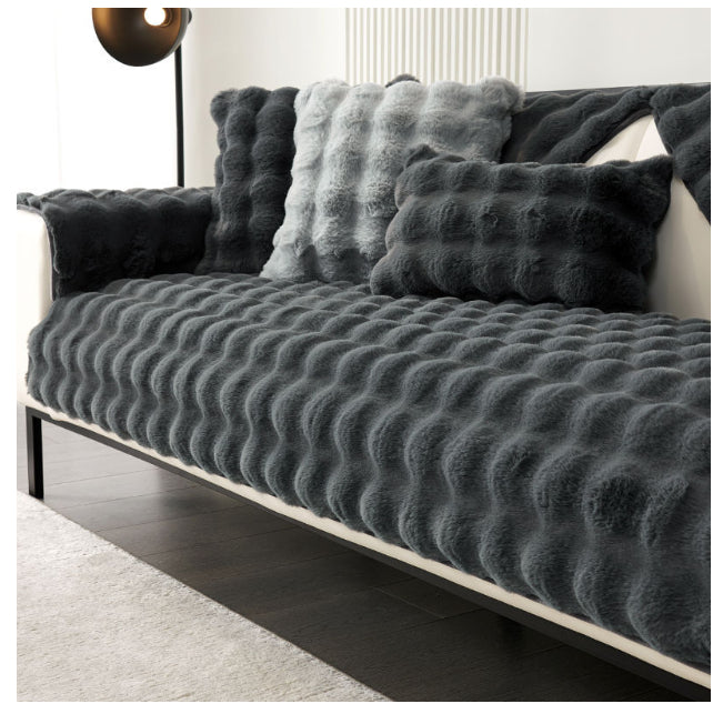 Lapin en peluche Canapé Coussin d'hiver Épaisseur polaire Simple