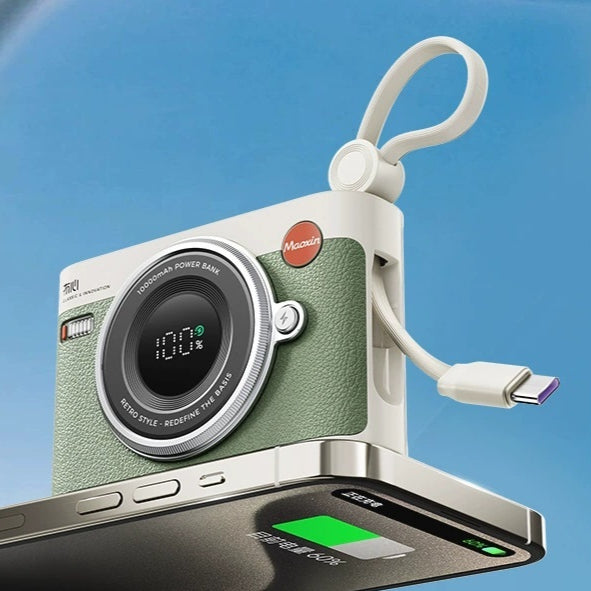 Ultra-slim compact portable power bank with high capacity cable