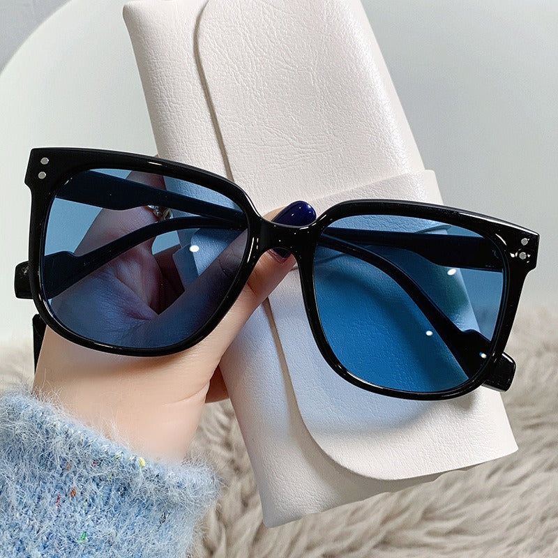 Lunettes de soleil résistantes aux UV rétro surdimensionnées