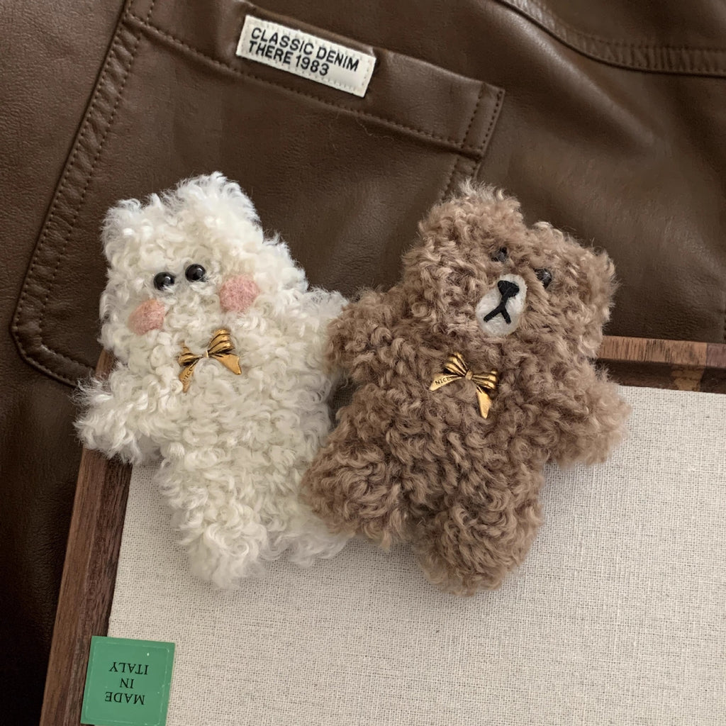 Barrettes de dessins animés en peluche mignons