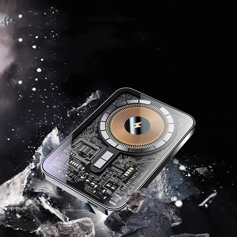 Aluminium Alliage Aimantisation rapide Banque de charge sans fil PD20W5000 Mah Mobile Power