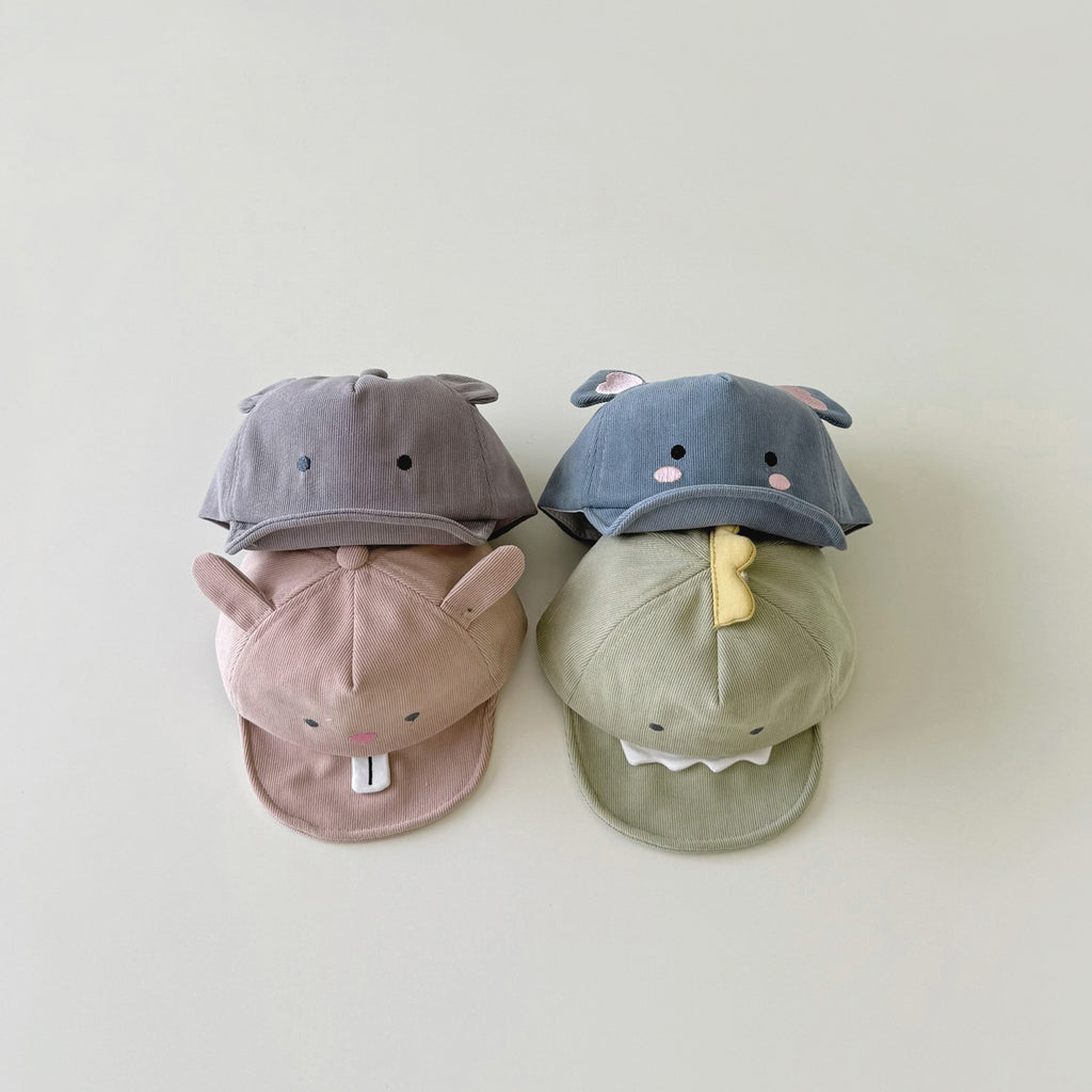 Chapeau de snapback d'animaux de dessin animé souple pour bébés garçons et filles